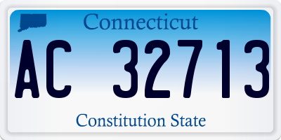 CT license plate AC32713