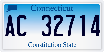 CT license plate AC32714