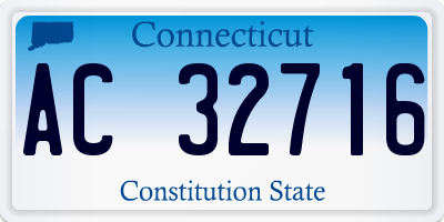 CT license plate AC32716