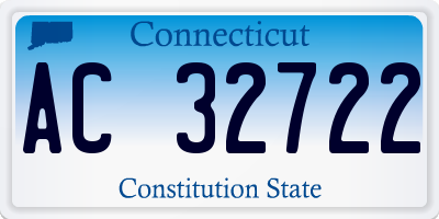 CT license plate AC32722