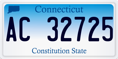 CT license plate AC32725