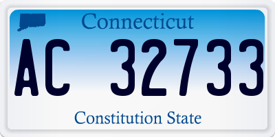 CT license plate AC32733