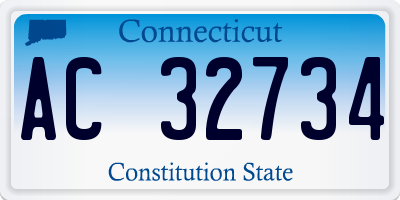 CT license plate AC32734