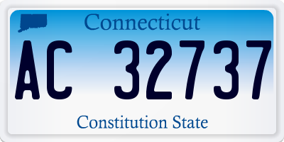 CT license plate AC32737