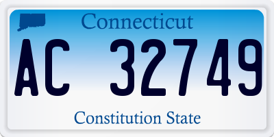 CT license plate AC32749