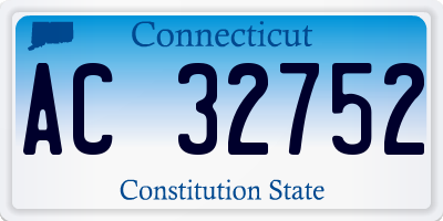 CT license plate AC32752