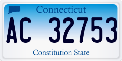 CT license plate AC32753