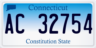 CT license plate AC32754