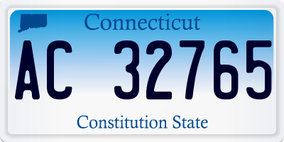 CT license plate AC32765