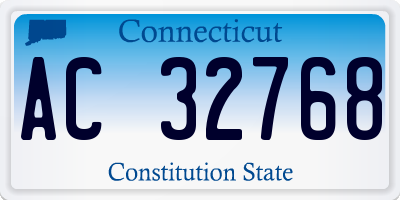 CT license plate AC32768