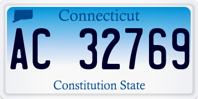 CT license plate AC32769