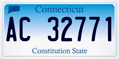 CT license plate AC32771