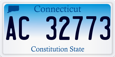 CT license plate AC32773