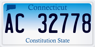 CT license plate AC32778