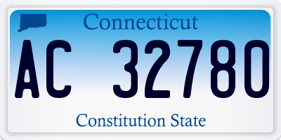 CT license plate AC32780