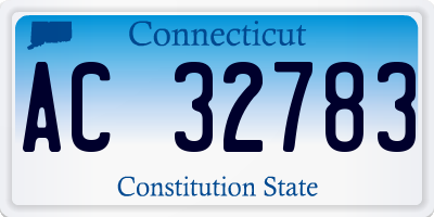 CT license plate AC32783
