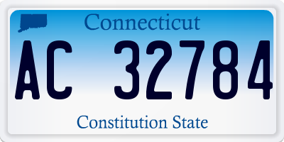 CT license plate AC32784