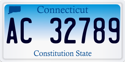 CT license plate AC32789