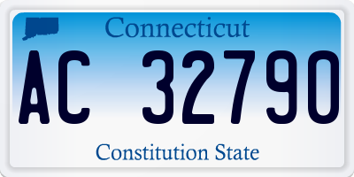 CT license plate AC32790