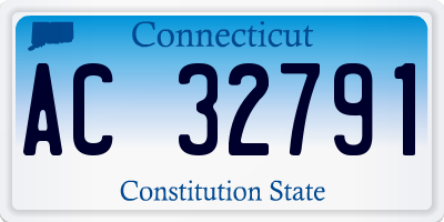 CT license plate AC32791