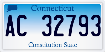CT license plate AC32793
