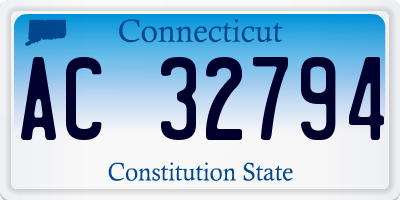CT license plate AC32794