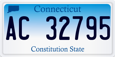 CT license plate AC32795
