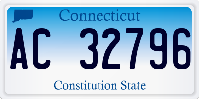 CT license plate AC32796
