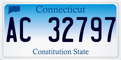 CT license plate AC32797