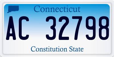 CT license plate AC32798