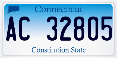 CT license plate AC32805