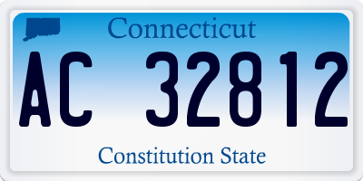 CT license plate AC32812