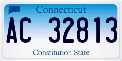 CT license plate AC32813