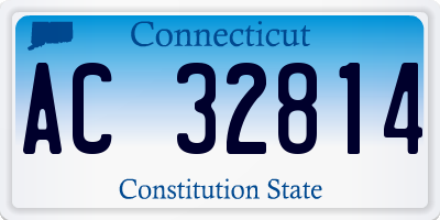 CT license plate AC32814
