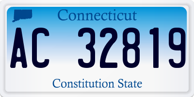 CT license plate AC32819