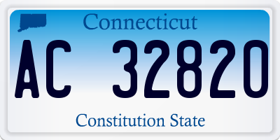 CT license plate AC32820