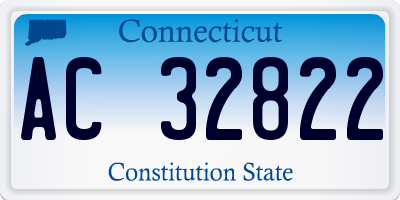 CT license plate AC32822