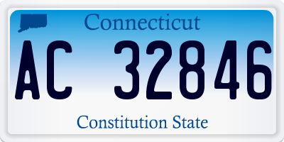 CT license plate AC32846
