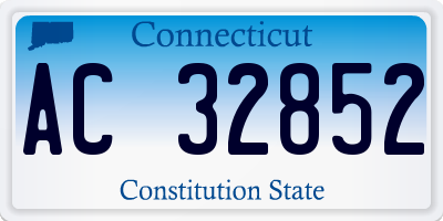 CT license plate AC32852