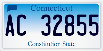 CT license plate AC32855
