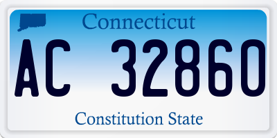CT license plate AC32860