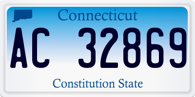 CT license plate AC32869