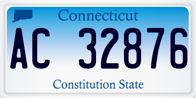 CT license plate AC32876