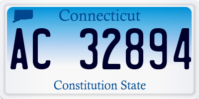 CT license plate AC32894