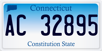CT license plate AC32895