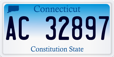 CT license plate AC32897