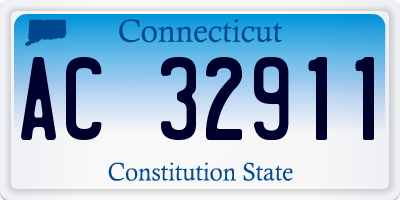 CT license plate AC32911