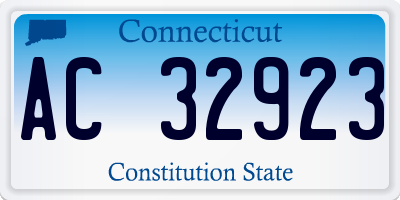 CT license plate AC32923