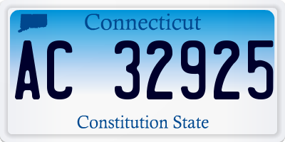 CT license plate AC32925