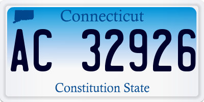 CT license plate AC32926